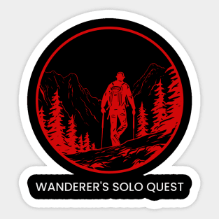 Wanderer's Solo Quest, Solo Traveling, Solo Adventure Sticker